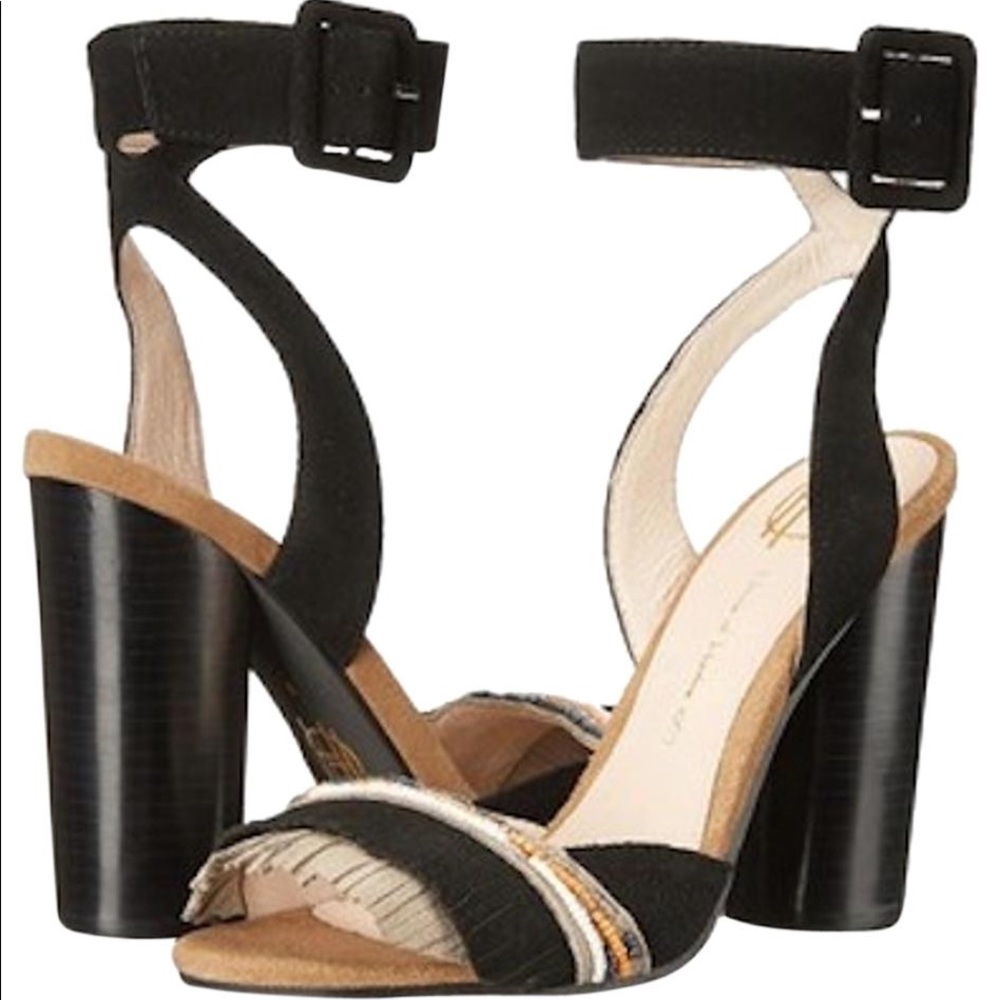 House of Harlow 1960  | Fringe Beaded Boho Heels
